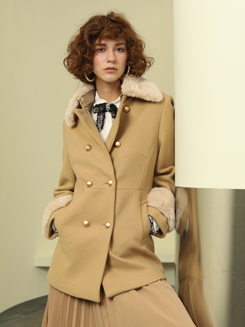 Ladies Polyester Mix Coat | Wintertime